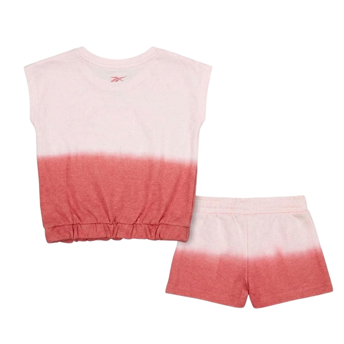 Sun Kissed Coral Ombre - Back - Reebok Girls Ombre Sleeveless T-Shirt & Shorts Set