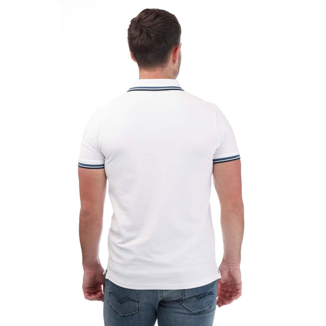 White - Back - Timberland Unisex Adult Tipped Short-Sleeved Polo Shirt