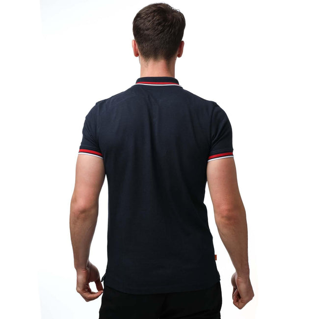 Navy - Back - Timberland Unisex Adult Tipped Short-Sleeved Polo Shirt