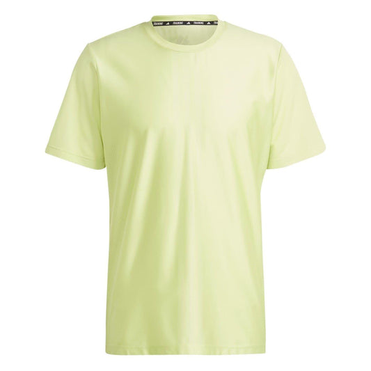 Lime - Front - Adidas Mens HIIT Training T-Shirt