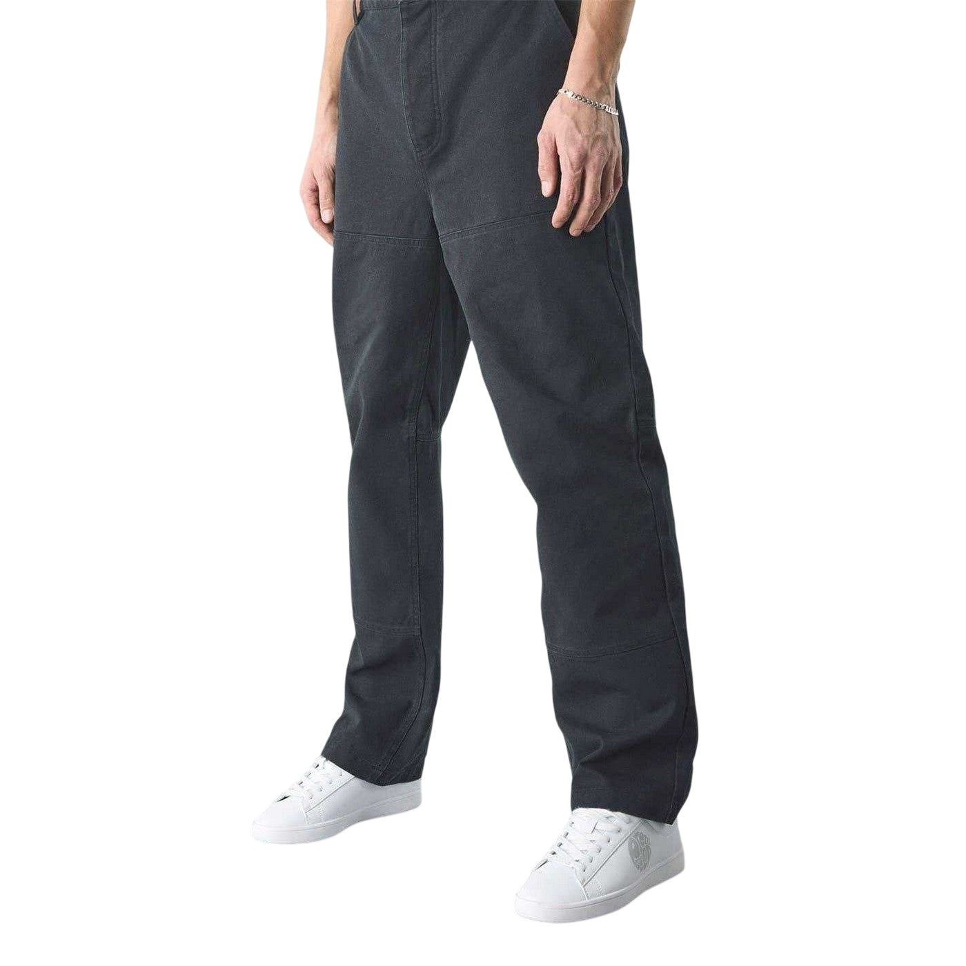 Black - Lifestyle - Pretty Green Mens Cotton Cargo Trousers