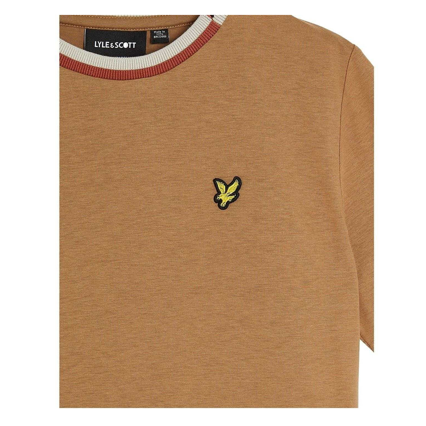 Tigers Eye - Side - Lyle & Scott Childrens-Kids Textured Regular T-Shirt