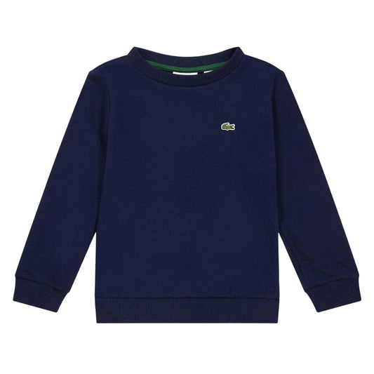 Marine Blue - Front - Lacoste Childrens-Kids Embroidered Logo Crew Neck Sweatshirt