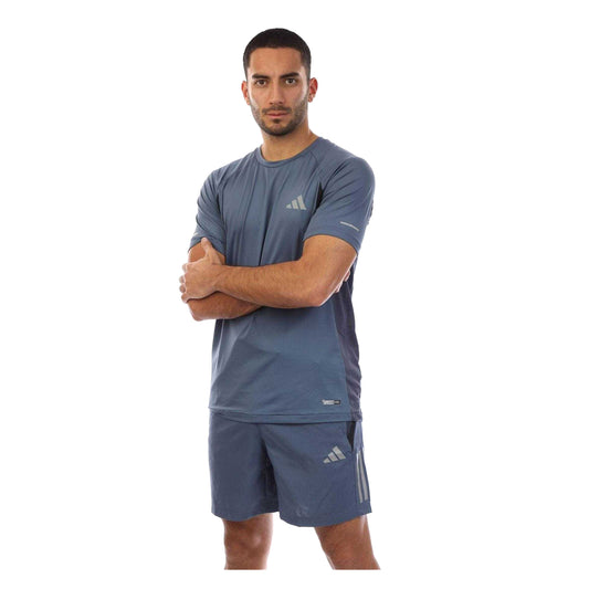 Navy - Front - Adidas Mens Climacool T-Shirt