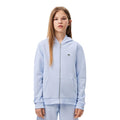 Blue - Side - Lacoste Childrens-Kids Kangaroo Pocket Full Zip Hoodie