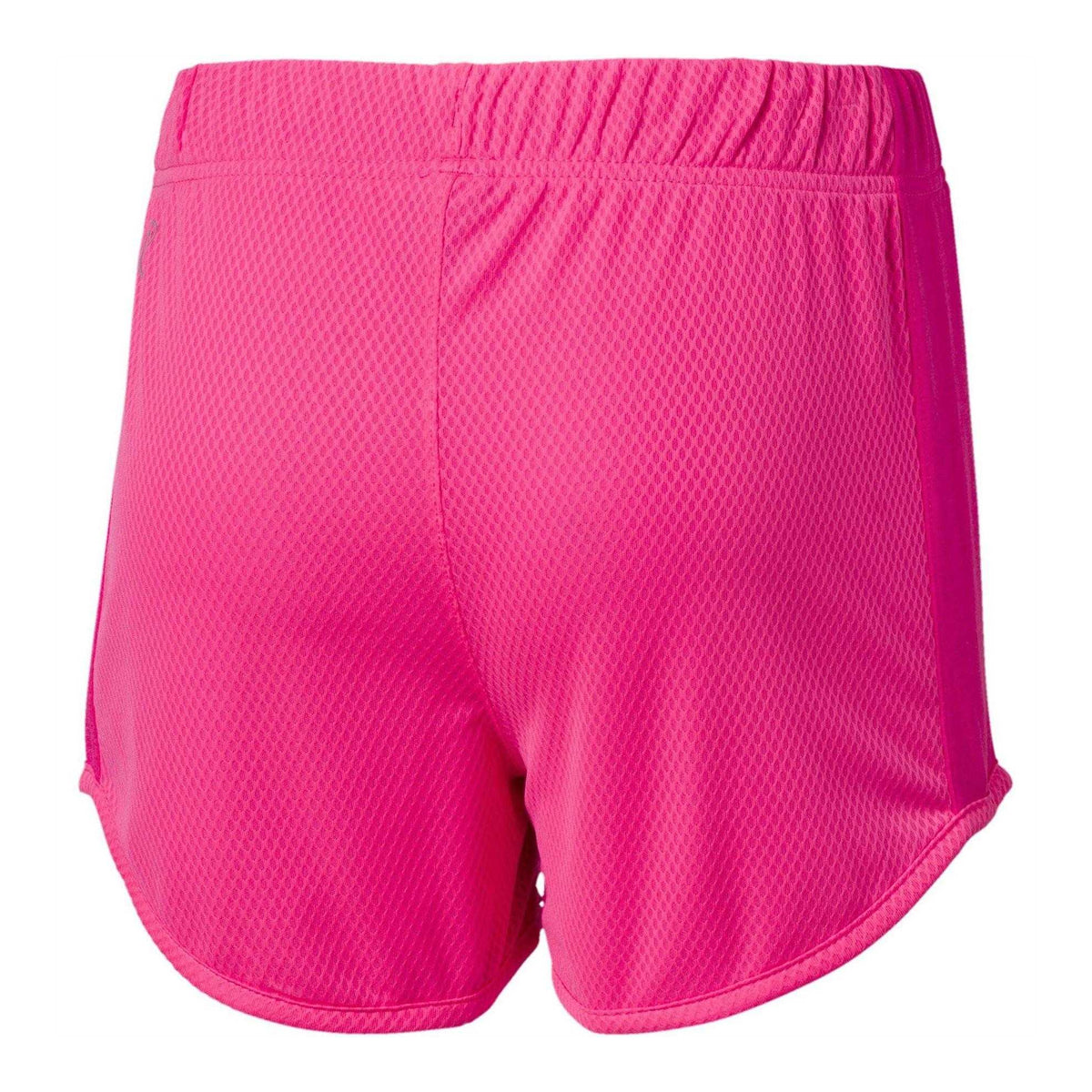 Pink - Back - Puma Boys D4Softsport Fleece Logo Shorts