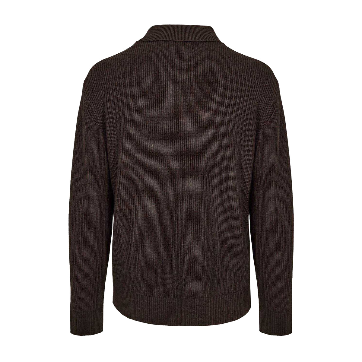 Black Coffee - Back - Jack Wills Mens Button Long-Sleeved Polo Shirt