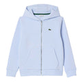 Blue - Front - Lacoste Childrens-Kids Kangaroo Pocket Full Zip Hoodie