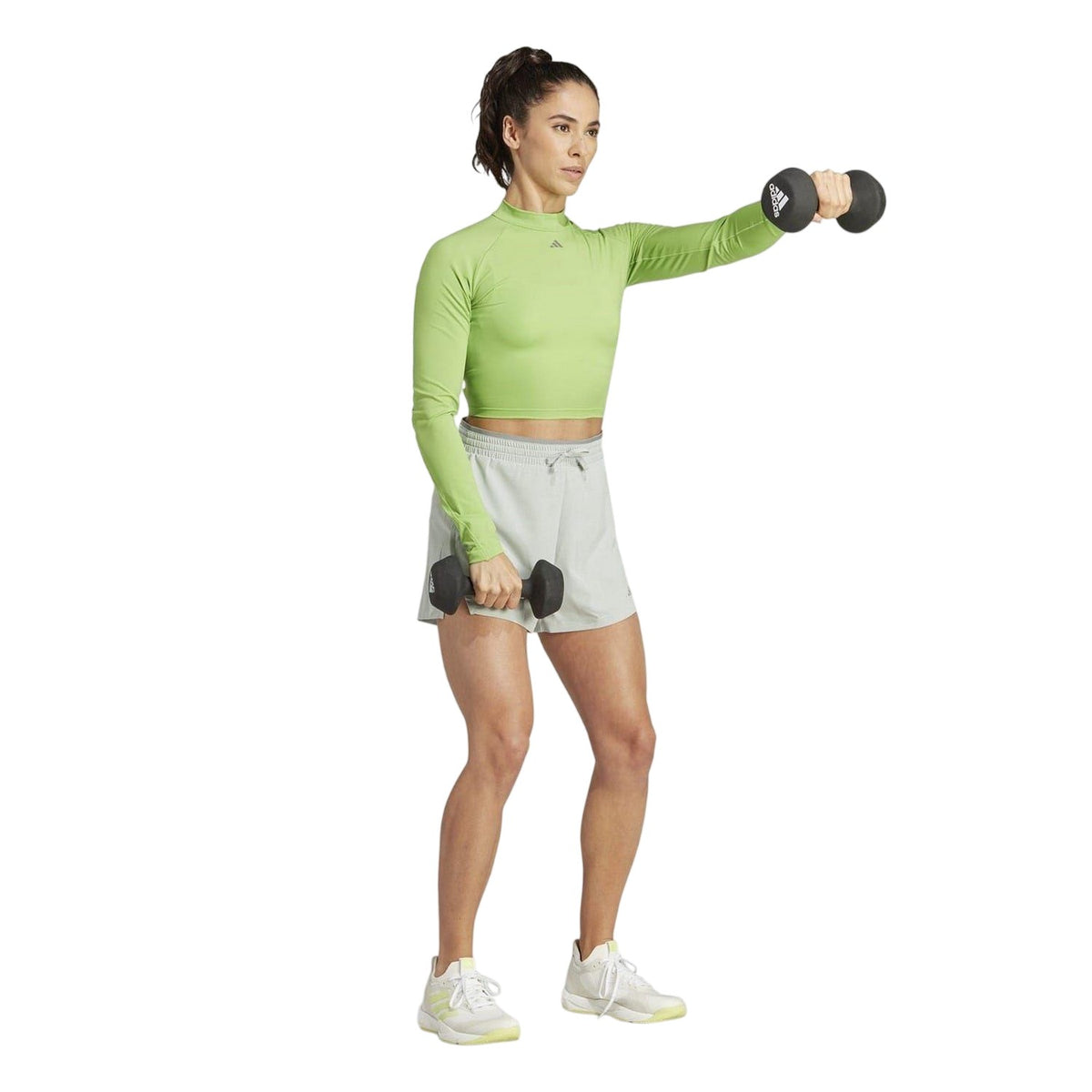 Green - Lifestyle - Adidas Womens-Ladies HIIT Fitted Technical Top
