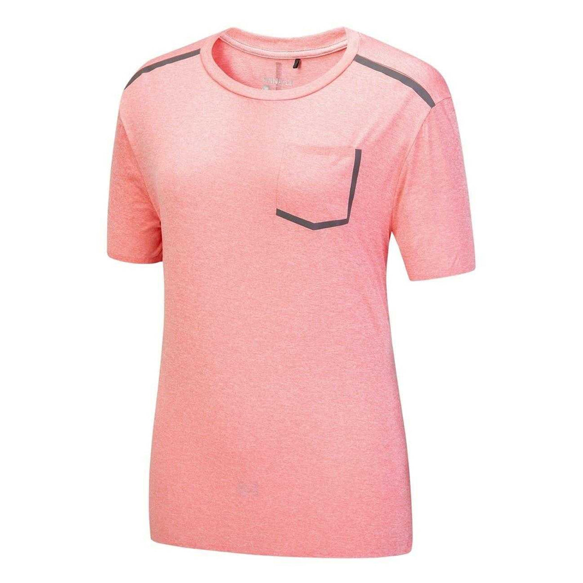 Pink - Side - Pinnacle Womens-Ladies Ultra Light Seamless T-Shirt