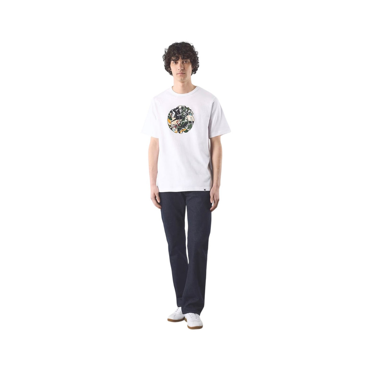 White - Side - Pretty Green Mens Convergence Graphic Print Regular T-Shirt