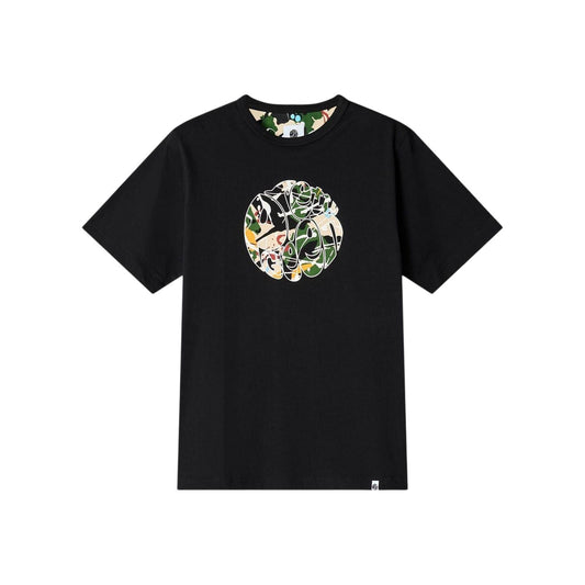 Black - Front - Pretty Green Mens Convergence Graphic Print Regular T-Shirt