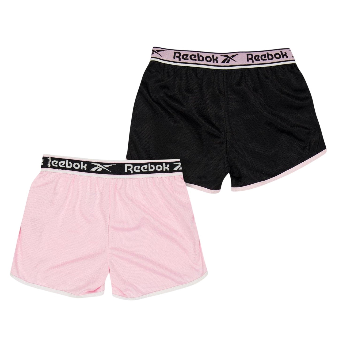 Black - Back - Reebok Childrens-Kids Mesh Casual Shorts (Pack of 2)