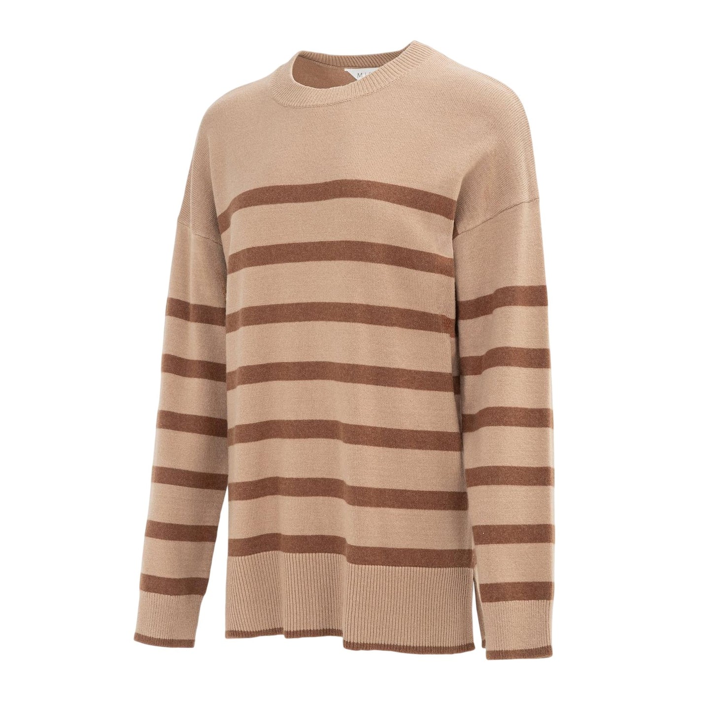 Cream - Side - Miso Womens-Ladies Stripe Jumper