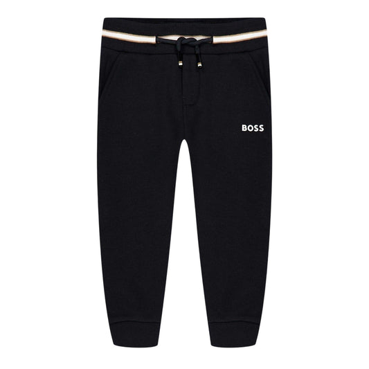 Black - Front - Boss Baby Logo Side Pocket Joggers