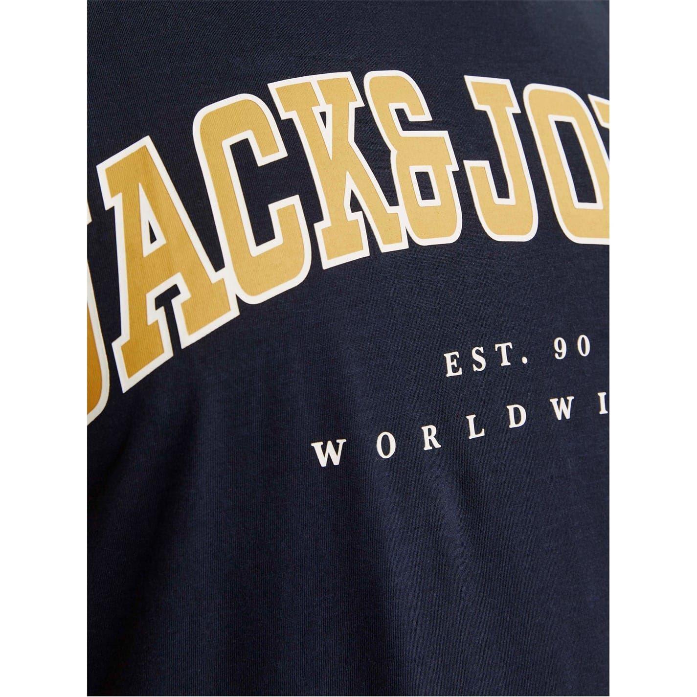 Navy Blazer - Pack Shot - Jack And Jones Mens Varsity Cotton Plus T-Shirt