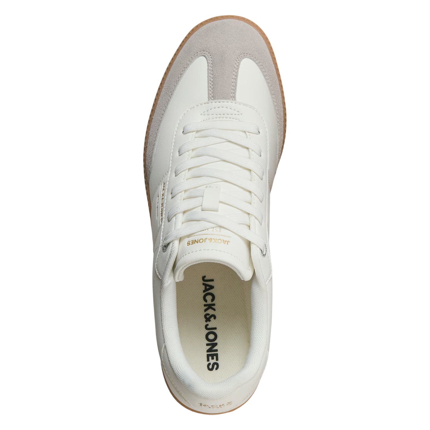 White - Pack Shot - Jack And Jones Mens PU Trainers