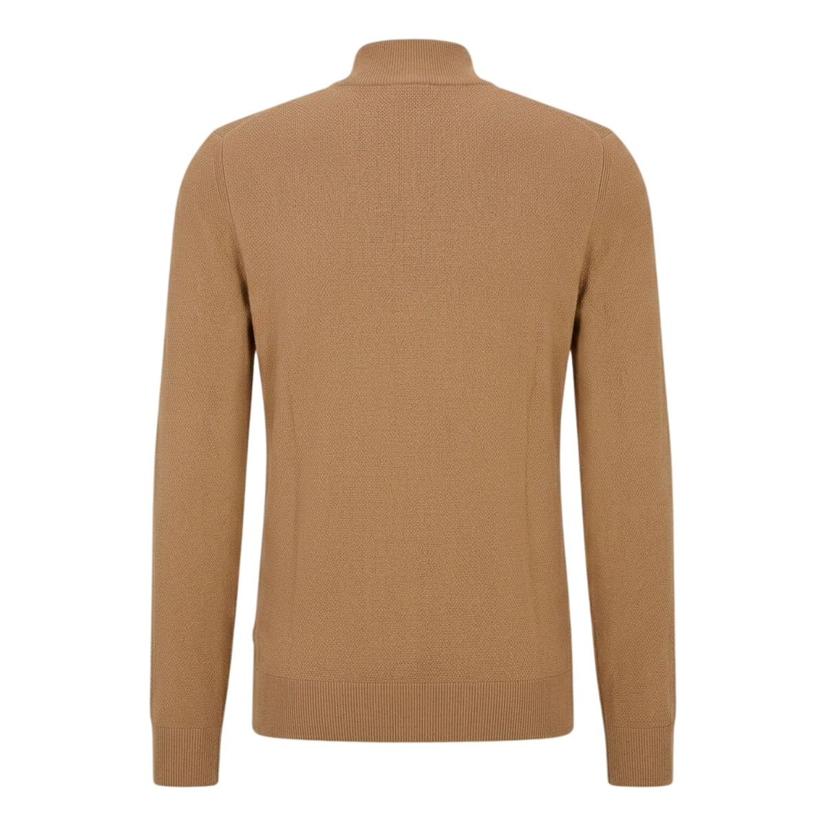 Beige - Back - Boss Mens Ebrando-P Knitted Pullover