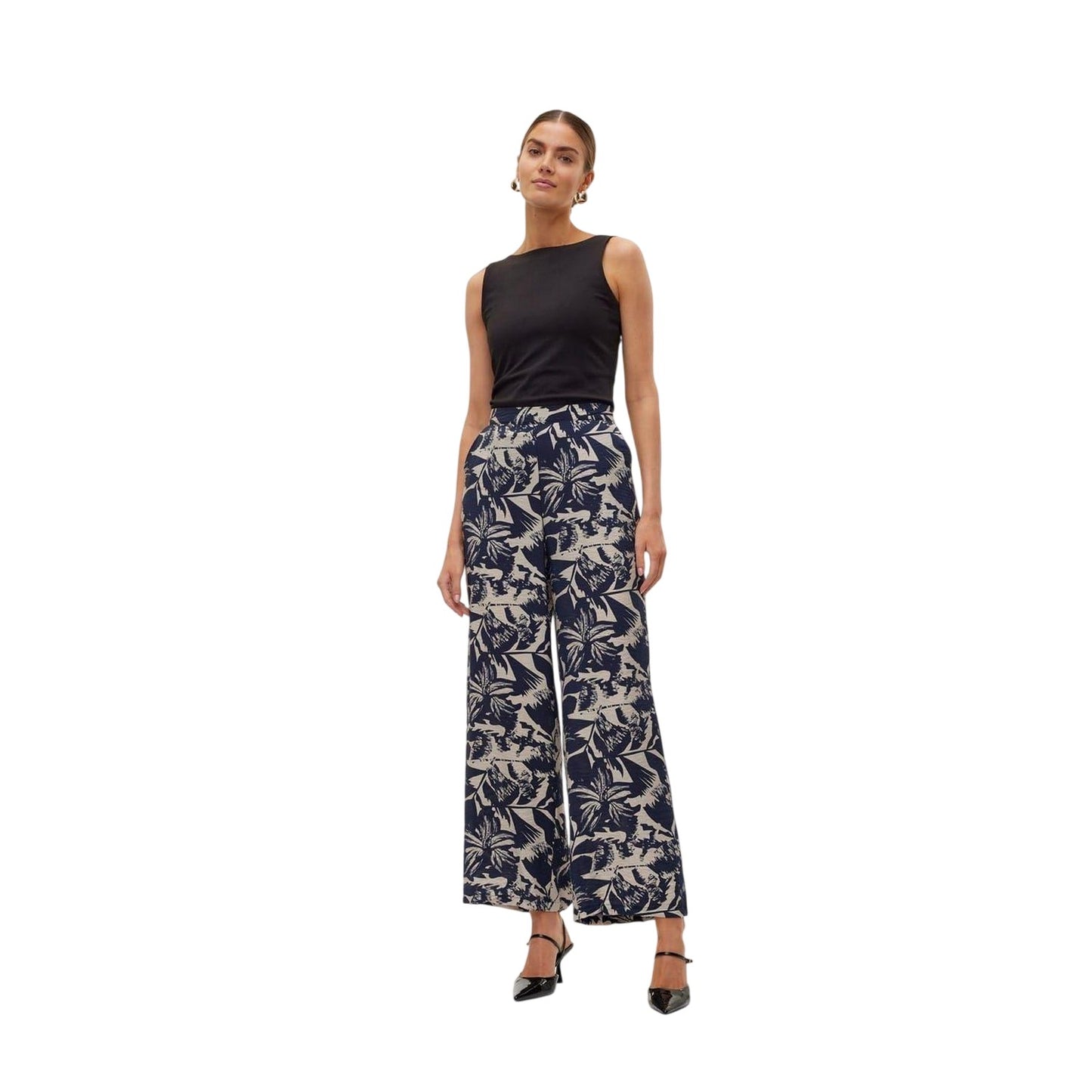 Navy Blazer - Lifestyle - Vero Moda Womens-Ladies Wide Leg Trousers