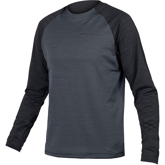 Black - Front - Endura Mens Singletrack Fleece Top
