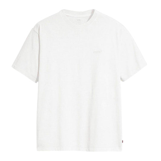 White - Front - Levis Mens Lettering Cotton Tab Detail T-Shirt