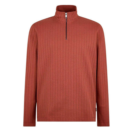Dark Orange - Front - Ted Baker Unisex Adult Half Zip Regular Jumper