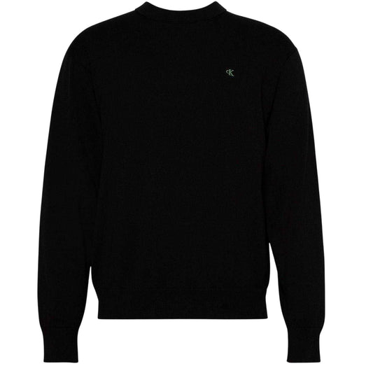 Black - Front - Calvin Klein Mens Monogram Jumper