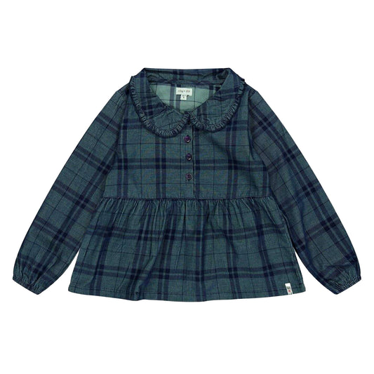 Multicoloured - Front - Lilly & Sid Childrens-Kids Checked Regular Blouse
