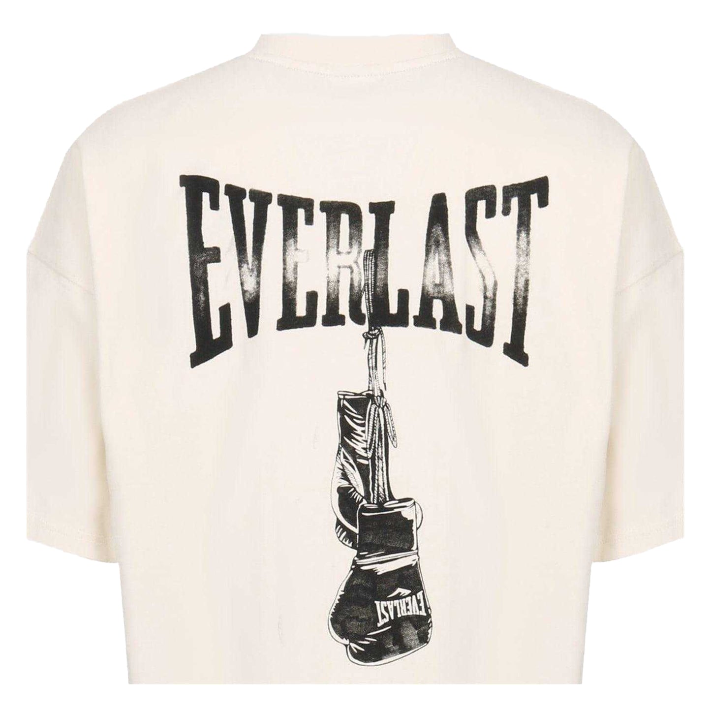 White - Side - Everlast Mens Boxing Gloves Cotton Relaxed Fit T-Shirt