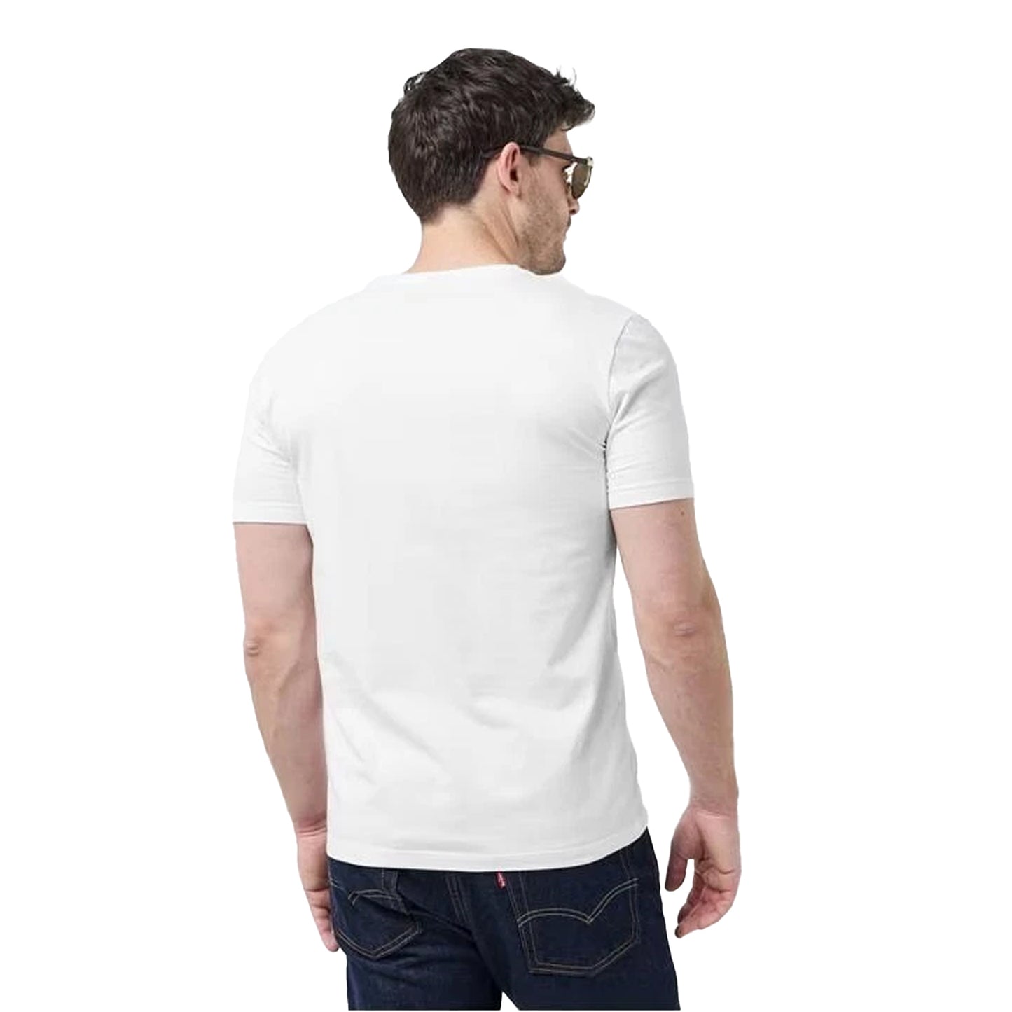 White - Lifestyle - Boss Mens Spirit V Neck Slim T-Shirt (Pack of 2)