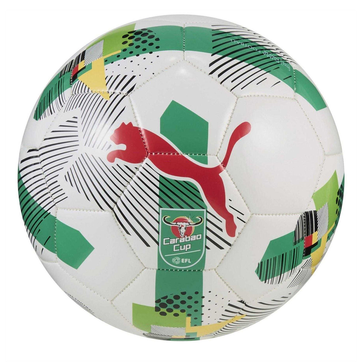White-Green - Back - Puma Abstract Synthetic Rubber Match Football
