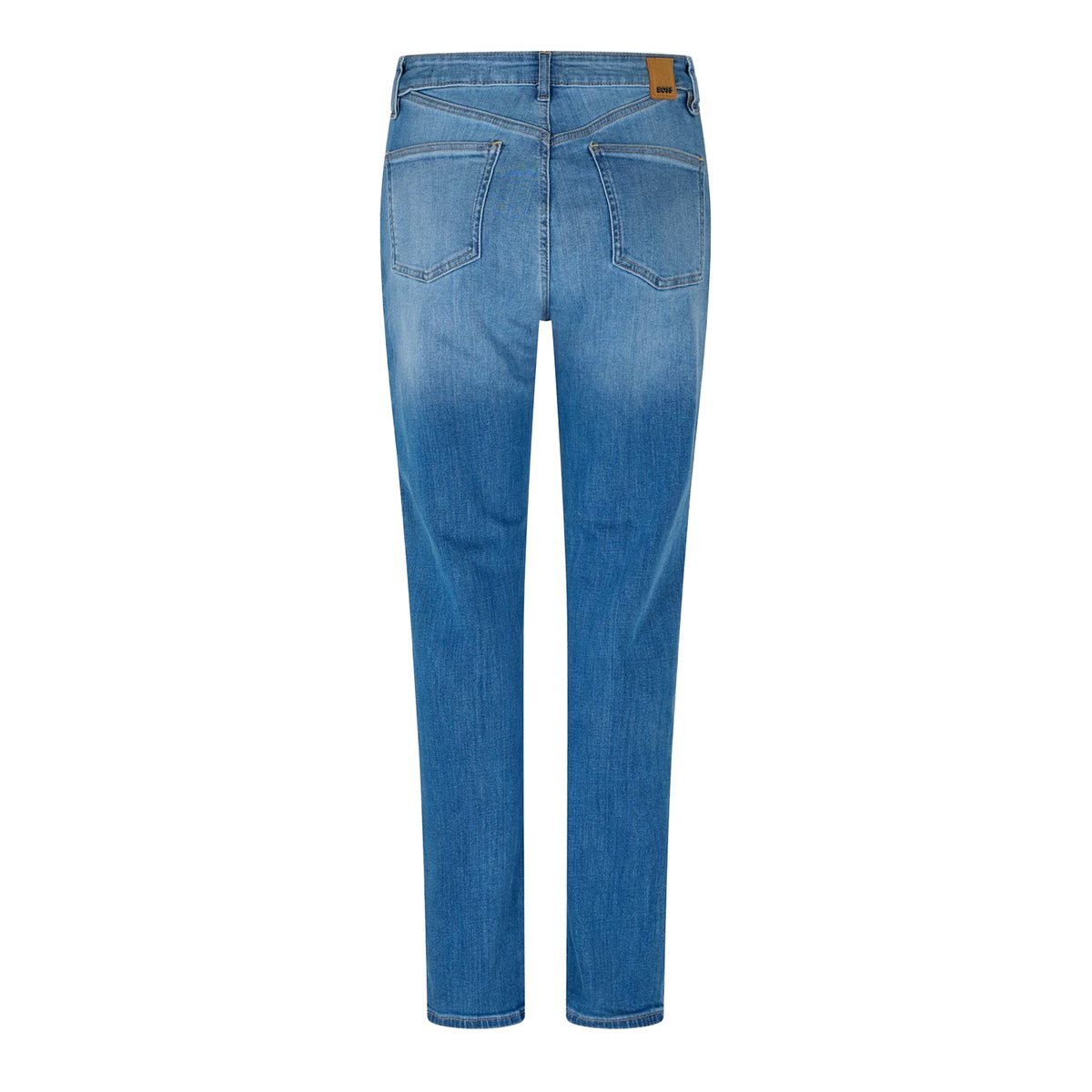 Blue - Back - Boss Womens-Ladies Denim High Rise Slim Jeans