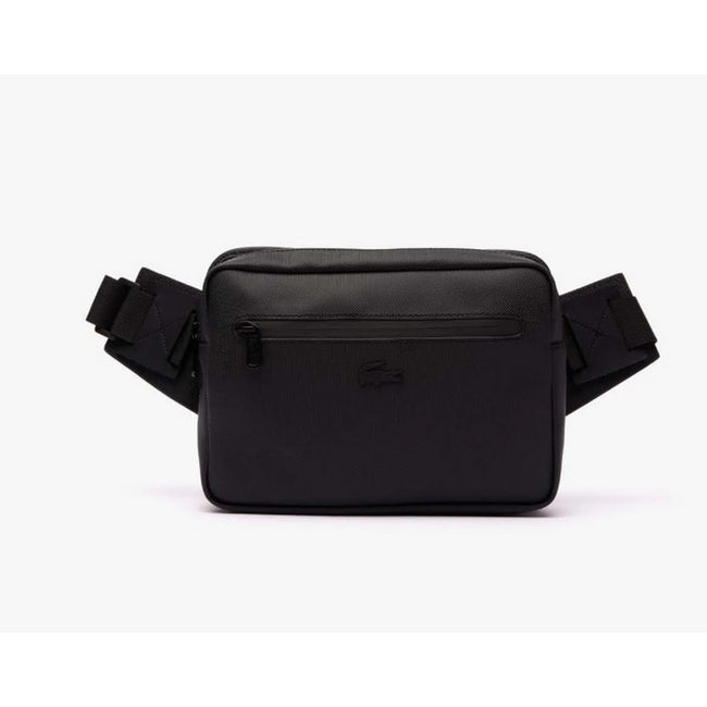 Black - Back - Lacoste Naos Pique Crossbody Bag