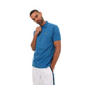 Blue - Lifestyle - Lacoste Mens Ribbed Collar Short-Sleeved Polo Shirt