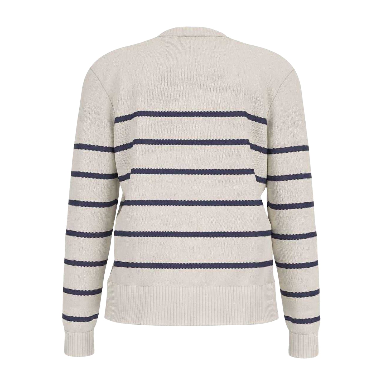 White-Ocean - Back - Guess Unisex Adult Striped Regular Sweater Top