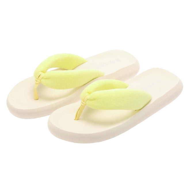 Yellow - Pack Shot - Rocket Dog Womens-Ladies Sunset Puff Flip Flops