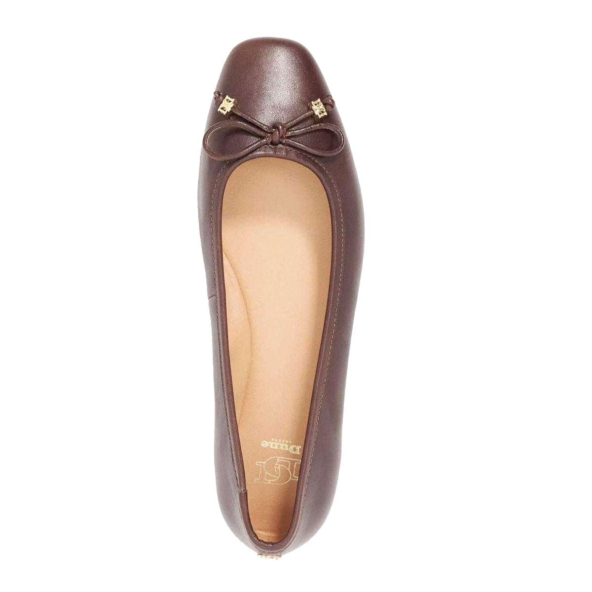 Brown - Lifestyle - Dune London Womens-Ladies Hennie Leather Ballerina Flats