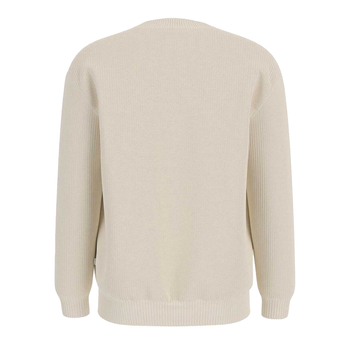 Warm White - Back - Guess Mens Knitted Long-Sleeved Jumper