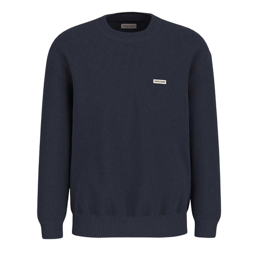 Ocean Blue - Front - Guess Mens Knitted Long-Sleeved Jumper