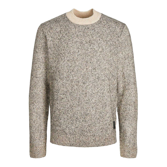Peyote - Front - Jack And Jones Mens Space Dye Knitted Crew Neck Jumper