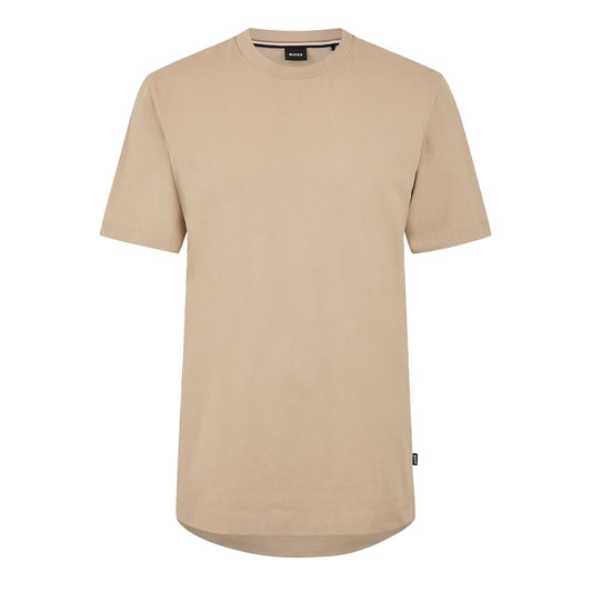 Light Beige - Front - Boss Unisex Adult H-Taut 81 Back Print Cotton Regular T-Shirt
