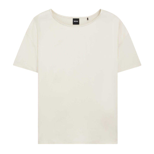 White - Front - Boss Unisex Adult Esandy Silk Regular T-Shirt