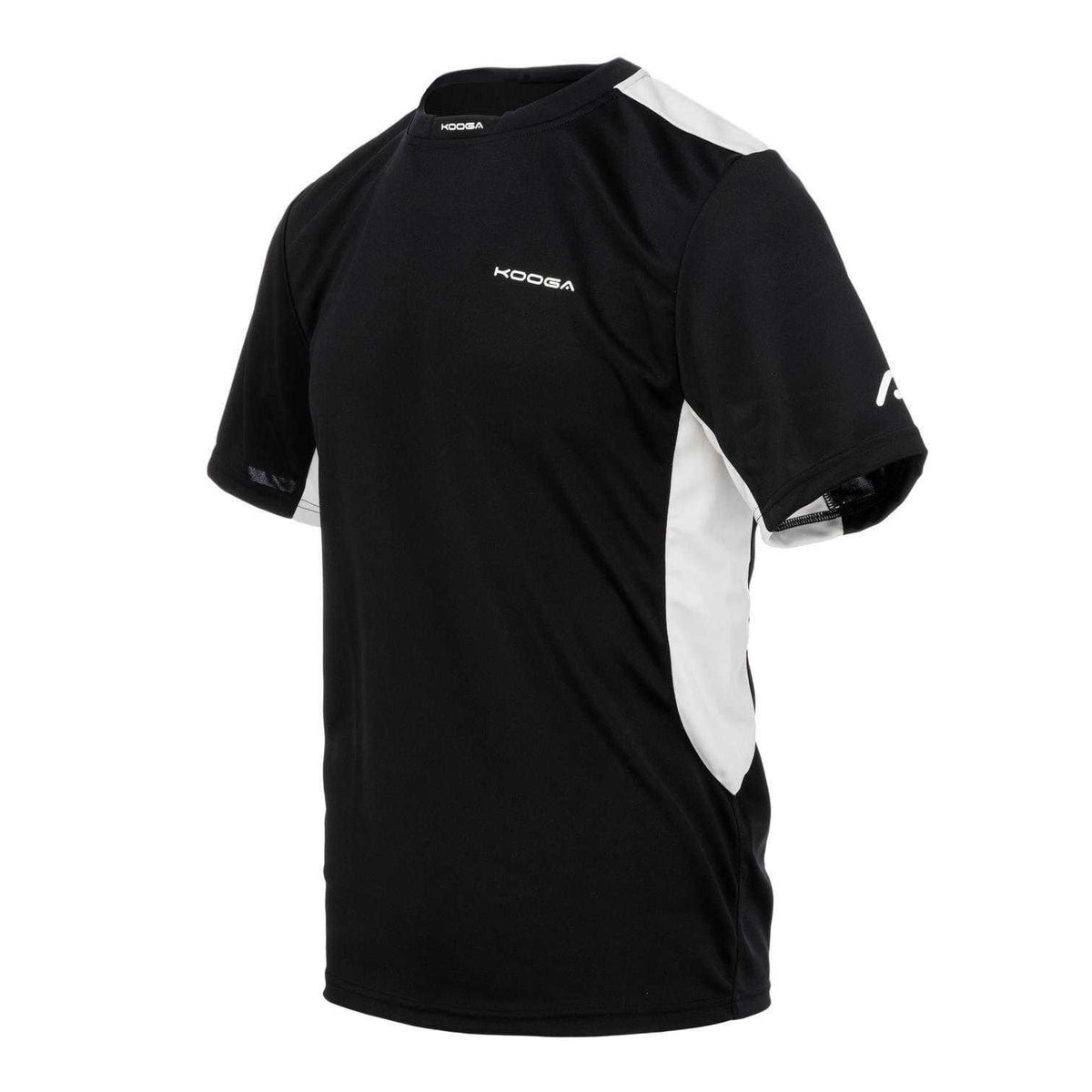 Black - Side - KooGa Mens Contrast Detail Athletic Jersey