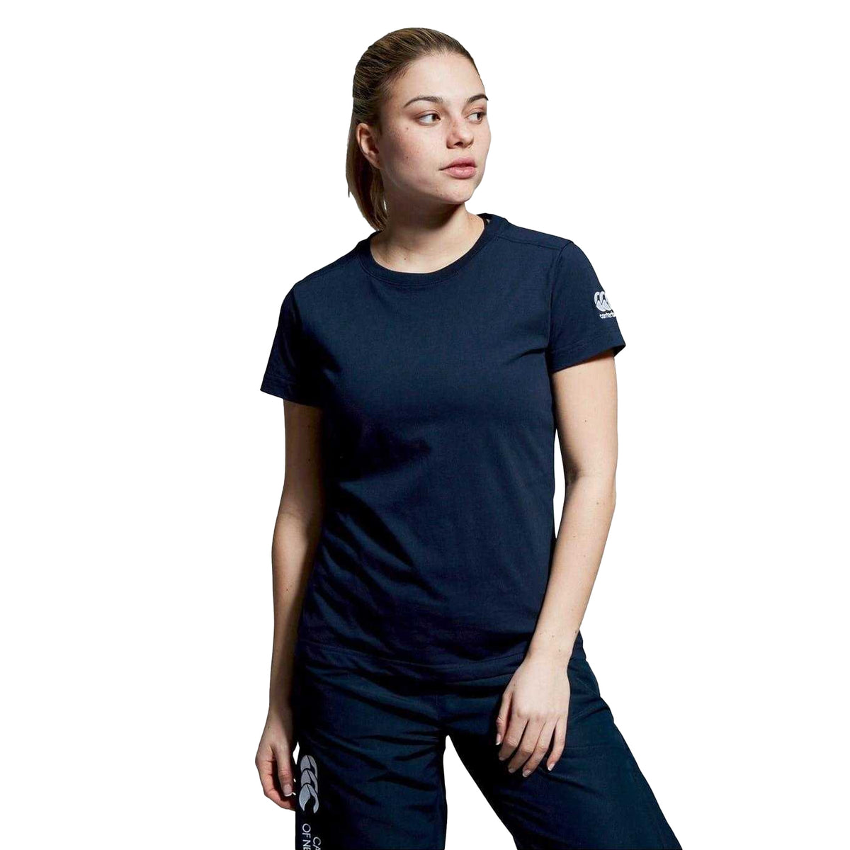 Blue - Side - Canterbury Womens-Ladies Club Embroidered Logo T-Shirt