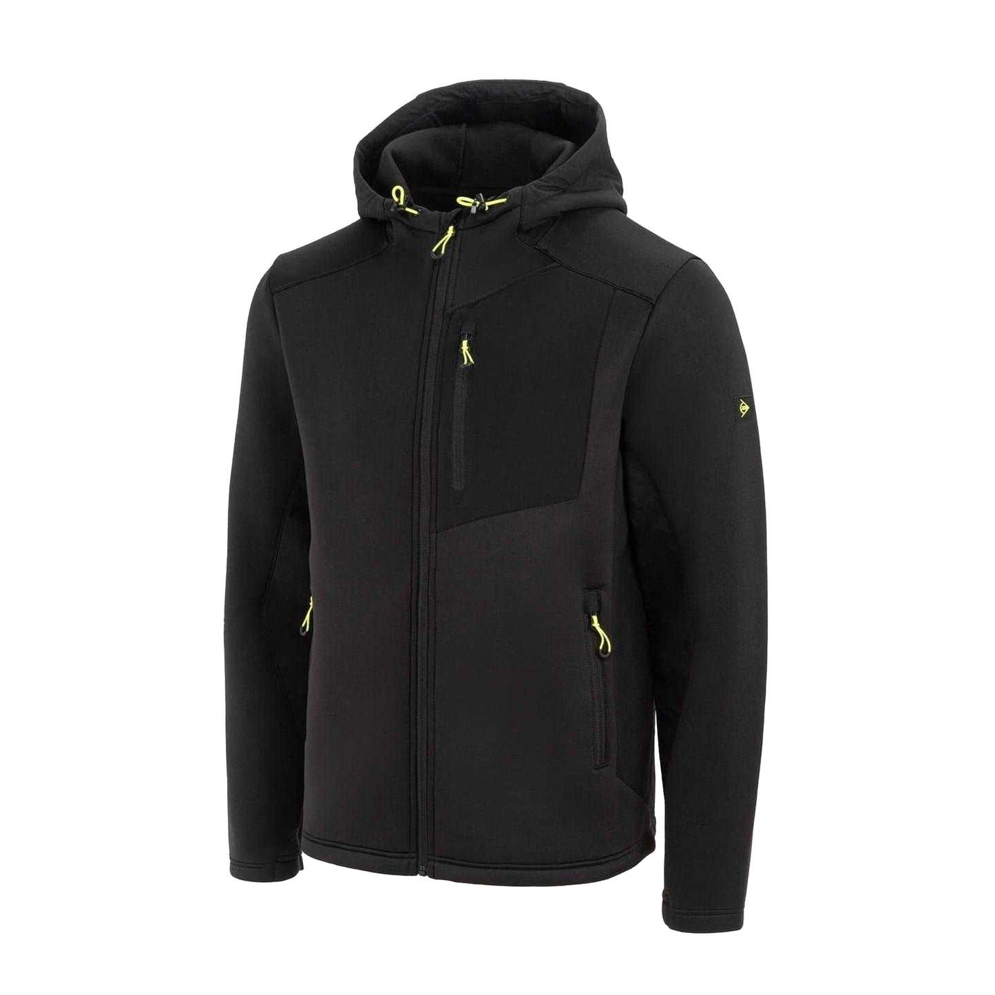 Black - Side - Dunlop Mens Hybrid Fleece Jacket