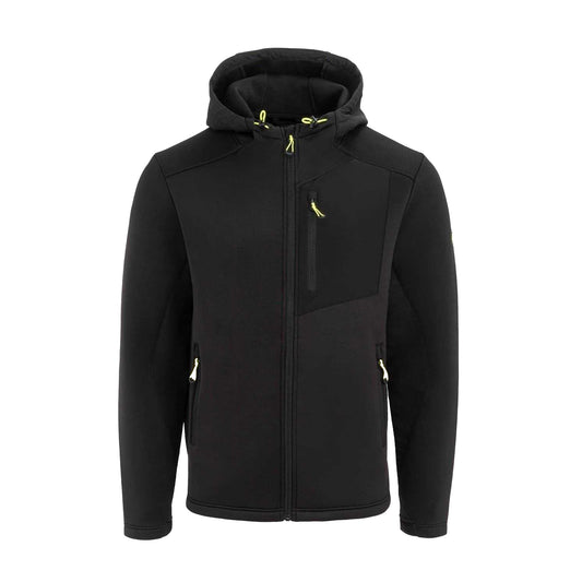 Black - Front - Dunlop Mens Hybrid Fleece Jacket