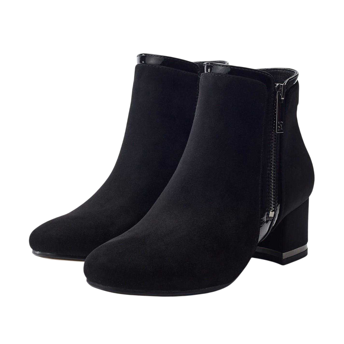 Black - Side - Moda In Pelle Womens-Ladies Pajor Side Zip Ankle Boots