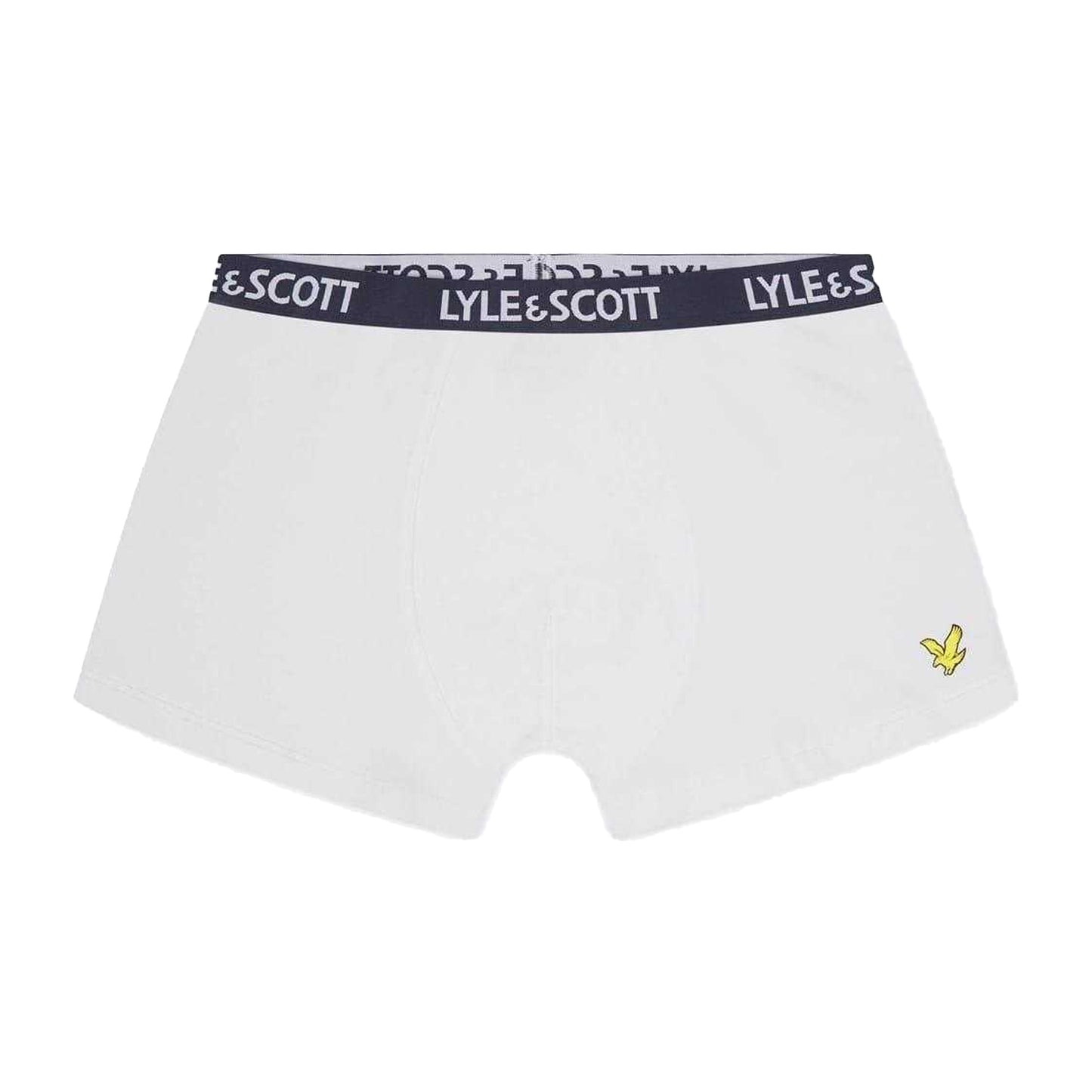 Navy-Grey-White - Side - Lyle & Scott Boys Cotton Blend Boxer Shorts