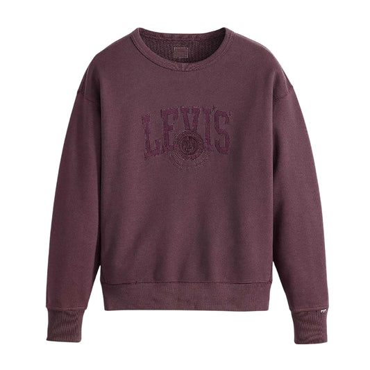 Plum Perfect - Front - Levis Womens-Ladies Graphic Crew Neck Sweatshirt