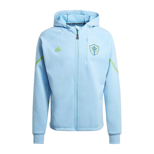 Blue Burst - Front - Adidas Mens Seattle Sounders FC Anorak